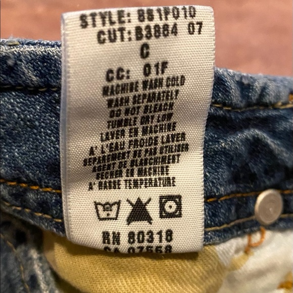 Vintage Lucky Brand Button Fly Bootcut Denim Long inseam size 30 Button Down - Picture 6 of 6